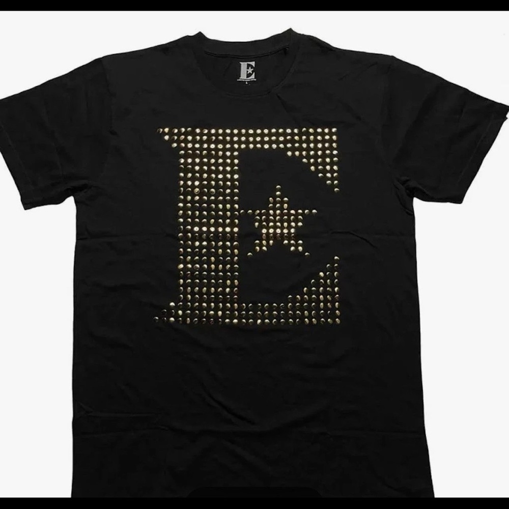 Elton John Diamanté E Logo Black Adult XL Unisex T-Shirt